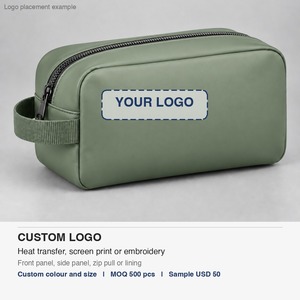 Wash <b>Bag</b> Wipe Clean TPU Laminated Toiletry <b>Bag</b> Water Resistant 25x15x13cm Travel Cosmetic Custom Logo - Product Image 4