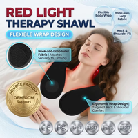 Châle enveloppant 3-en-1 à 145 LED pour thérapie par lumière rouge, pour le confort du cou, du dos et du corps