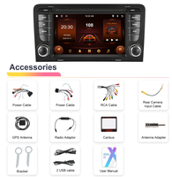 Autoradio Android Podofo 7 pouces pour Audi A3 Carplay/Android Auto GPS WIFI BT FM Vente en gros OEM/ODM Usine