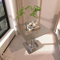Table Basse en Acier Inoxydable pour Salon, Bar et Salon de Thé – Design Artistique en Métal, Créatif, Simple et Moderne