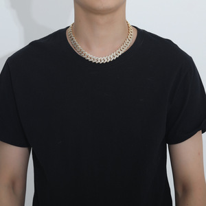 Cadena Cubana Estilo Hip Hop Miami, Brazalete Cubano con Zirconia en Forma de Rombo, Collar Lijing de Moda Tanjing - Product Image 3