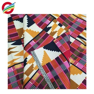 Prix d'Usine 100 % Polyester Tissé Uni Grand Tissu Africain Wax Super Véritable Imprimé - Product Image 3