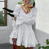 Personnalisé 2023 Sexy Mini Creux, Out Femmes Robe Col Roulé De Luxe Bandage À Manches Longues Robes Moulantes/