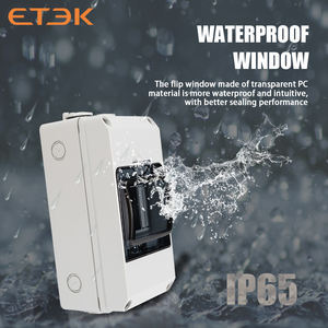 ETEK IP65防水ダストプルーフ屋外電気MCBジャンクションボックス4ウェイDC配電電源装置ABS + PCウォールマウント - Product Image 4