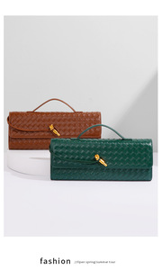 Eleganti Borse a Mano Intrecciate Colorate per Signore, Impermeabili con Cerniera, Casual, Borse a Spalla per Serate e Matrimoni - Product Image 6