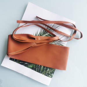 <span class=keywords><strong>Ceinture</strong></span> large <span class=keywords><strong>à</strong></span> <span class=keywords><strong>nouer</strong></span> pour femmes Boho Cinch Band <span class=keywords><strong>Ceinture</strong></span> <span class=keywords><strong>à</strong></span> la taille Faux <span class=keywords><strong>cuir</strong></span> <span class=keywords><strong>à</strong></span> lacets Enveloppant Obi Bowknot Corset <span class=keywords><strong>Ceinture</strong></span> - Product Image 5