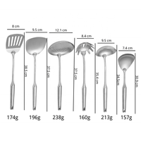 Wok résistant à la chaleur en acier inoxydable Cuisine Cuisine service ensemble d'ustensiles fabricants écumoire louche Spaghetti ensemble de râteaux