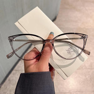 Monture de lunettes Qianai Cat Eye TR90, taille moyenne, anti-lumière bleue, lunettes optiques unisexes - Product Image 4