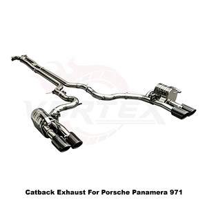 Sistema de escape Catback de acero inoxidable de alto flujo Vortex con válvula de vacío para Porsche Panamera 971 Tuning - Product Image 2