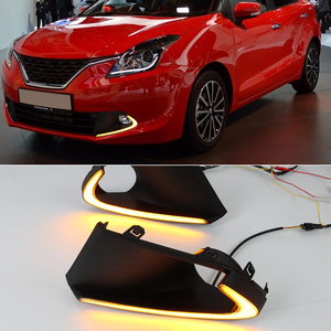 Para Suzuki <span class=keywords><strong>Baleno</strong></span> 2016 2017 <span class=keywords><strong>2018</strong></span> 2019 Cubierta de Faro Antiniebla con Luces LED DRL de Circulación Diurna y Luz Amarilla - Product Image 6