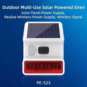 Sirène d'alarme Smarsecur 433 MHz, sirène sans fil solaire d'extérieur avec fonction de lumière clignotante, compatible avec les systèmes d'alarme PG103 et PG107 - Product Image 6