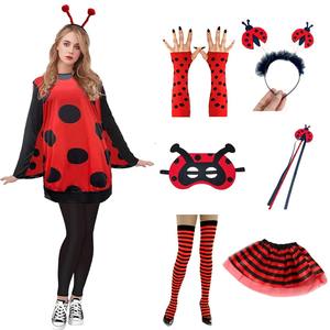 PESENAR coccinella Costume <span class=keywords><strong>da</strong></span> signora insetto costumi per donne costumi di Halloween per bambino Costume coccinella <span class=keywords><strong>vestito</strong></span> coccinella - Product Image 1