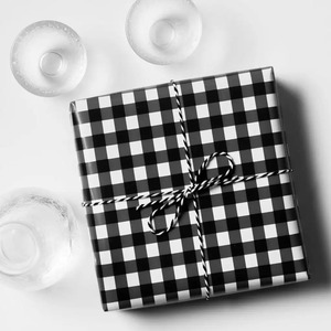 Custom Double-Sided PE Coated Checkered Pattern Eco-Friendly Recyclable Gift <b>Wrap</b> <b>Paper</b> <b>Roll</b> Digital Printing Packaging - Product Image 3