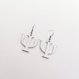 Pendientes Colgantes Personalizados de Psicología, Acero Inoxidable con PVD de Oro de 18K, Símbolo Psi Psíquico, Joyería, Regalo para Psiquiatra/Psicólogo - Product Image 3