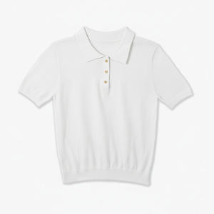 ODM y OEM, Camiseta Polo de Punto para Adultos, Color Sólido Informal, Tejido de Punto Antiarrugas, 100% Acrílico, Hecho en Vietnam - Product Image 4