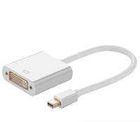 MINI DP À DVI 24 + 1 CÂBLE MÂLE COMPLET 1080P OD5.0MM MOULURE NOIRE CHIPSET ACTIF
