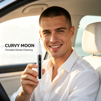 CURVY MOON Nettoyeur dentaire ultrasonique visuel à écran couleur, blanchiment professionnel des dents, éliminateur de taches pour usage domestique