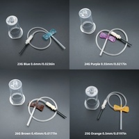 Set de perfusion à ailettes de 23G de qualité médicale avec connexion Luer sécurisée, certifié CE, désinfecté à l'ozone