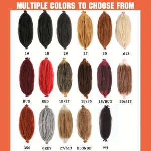 Amygirl 16-36 Inch Pre-Stretched Synthetic Afro Kinky Marley Twist Springy Pre-Separated Soft <b>Braids</b> Hair <b>Extension</b> 8 - Product Image 6