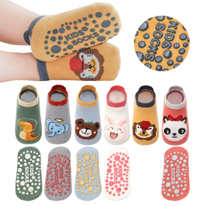 YANWANG Chaussettes respirantes décontractées antidérapantes pour bébés filles, 5 paires, chaussettes à motif de <span class=keywords><strong>dinosaure</strong></span> (3-5 ans) - Product Image 1