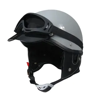 CCC DOT Approved Retro Open Face Motorcycle Motor Bike Helmet With Goggle