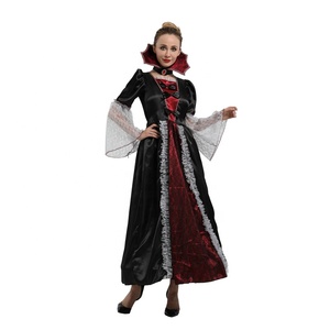 ハロウィーン吸血鬼フード付き女性ドレス女性ウィザードマジシャンドレスエレガントな吸血鬼デイム衣装 - Product Image 5