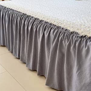 Juego <span class=keywords><strong>de</strong></span> Falda <span class=keywords><strong>de</strong></span> Cama Moderna <span class=keywords><strong>de</strong></span> <span class=keywords><strong>Tres</strong></span> Piezas, <span class=keywords><strong>de</strong></span> Algodón Perla Lavado, Antipilling, Doble Capa, Transpirable y Estampada - Product Image 3