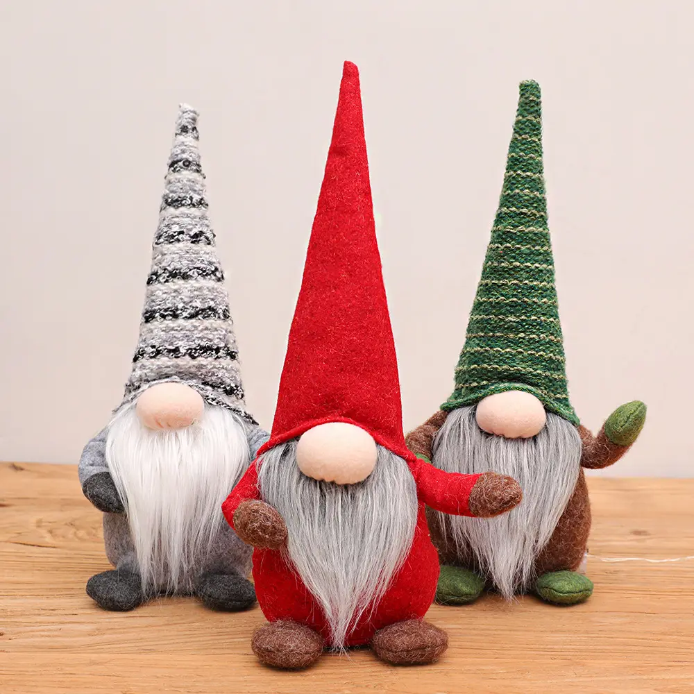 Chào Mừng Giáng Sinh Gnome Santa Navidad Tomte Bắc Âu Không Mặt Búp Bê Lùn Đồ Trang Trí Sang Trọng