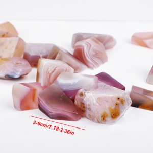 Cristaux d'agate rose et bleue en vrac CrystalHola, forme libre, finition lisse et brillante, 20-100g, haute qualité, décoration intérieure, fabrication de bijoux - Product Image 3