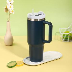<b>40oz</b> H2.0 <b>Handle</b> Travel Car <b>Tumbler</b> Stainless Vacuum Mug Lid Straw Non-Slip ODM Custom Design - Product Image 3
