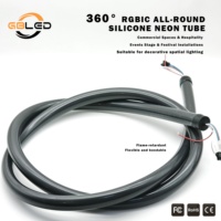 Bande LED néon RGBIC étanche IP67 à 360 degrés, 24V, adressable, pixels intelligents, IC intégré, silicone flexible, Ra90, éclairage événementiel