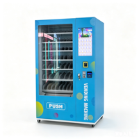 Distributeur automatique entièrement automatique à écran tactile pour snacks et boissons avec étagères réglables multi-niveaux pour centres commerciaux et gares