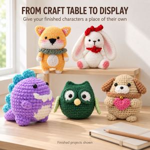 ตุ๊กตาสัตว์ถักโครเชต์แบบสั่งทำพิเศษ  ออกแบบสีและชื่อได้ตามต้องการ  งานแฮนด์เมด  ของขวัญที่ระลึกเฉพาะตัว - Product Image 4