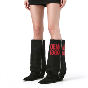 Bottines western de style nouveau pour femmes européennes et américaines, bottines à la cheville, tendance pour les filles, style streetwear. - Product Image 1