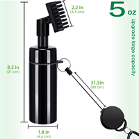 Brosse de nettoyage de clubs de golf portable et étanche en acier noir durable, accessoires de nettoyage de clubs de golf, prix promotionnel de gros