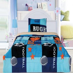 Commercio all'ingrosso 2 Pezzo di Flanella Tessuto Sherpa Sport Set Consolatore Set di Biancheria Da Letto Del Bambino di Calcio Per Bambini Consolatore - Product Image 2