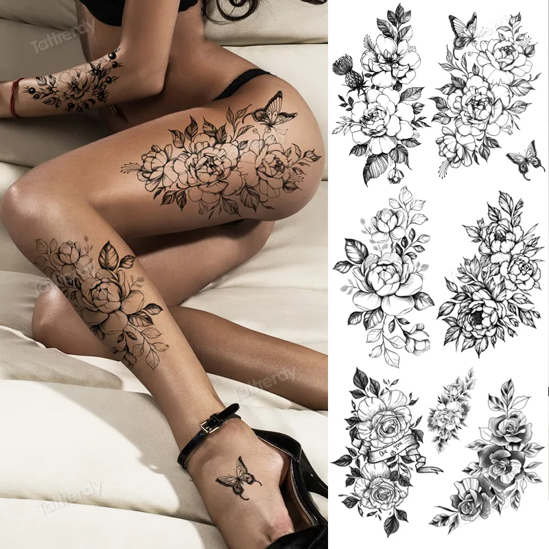 Hot Selling Tattoo Sticker Waterdichte Tattoo Sticker Sexy Dij Tattoos Voor Vrouw