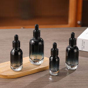 Flacon compte-gouttes en verre transparent noir dégradé 10ml 20ml 30ml 50ml 100ml <span class=keywords><strong>pour</strong></span> sérum de soin de la peau et gouttes oculaires - Product Image 6