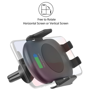 Rotación de 360 10W coche <span class=keywords><strong>cargador</strong></span> inalámbrico para <span class=keywords><strong>iPhone</strong></span> <span class=keywords><strong>11</strong></span> m X XS X 8 <span class=keywords><strong>Auto</strong></span> sostenedor del teléfono móvil de carga rápida de coche montaje de ventilación de aire GPS soporte - Product Image 4
