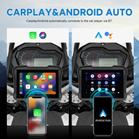 Podofo Monitor Portabel Nirkabel 5 Inci Carplay/Android Auto Tahan Air IP67 untuk Sepeda Motor Mendukung Airplay Android Cast BT