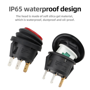 Interruptor Basculante Redondo con Luz Roja PA66 Impermeable IP65 Interruptor Basculante <span class=keywords><strong>de</strong></span> Encendido/Apagado KCD2 10A 220V CE - Product Image 4