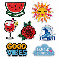 Patch brodé arc-en-ciel personnalisé, badge logo coloré, à coudre ou à repasser, pour vêtements, sacs, chapeaux
