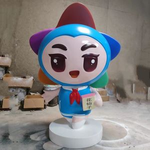 Fait sur mesure FRP fleur fée Sculpture dessin animé Style magasin entrée Public Art décoration Durable léger 3d ornements - Product Image 1