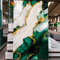 Panneau mural 3D en PVC de haute qualité, imitation pierre marbrée, design 3D, imperméable, panneau mural en feuille UV