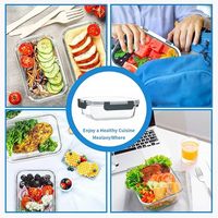 Contenants de stockage alimentaire en verre borosilicate avec couvercles, lot de 10, contenants de préparation de repas en verre hermétiques, réutilisables, empilables, sans BPA