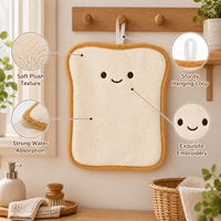 Promotion Nouvelle Serviette de Toilette en Peluche en Forme de Pain Personnalisée Mignonne Serviette de Toilette en Peluche en Forme de Pain Vente en Gros Serviette de Toilette en Peluche en Forme de Pain Douce