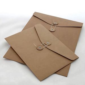 Sobre de archivo expandible con ojales y cordón, personalizado, precio de fábrica, para archivar papeles - Product Image 1