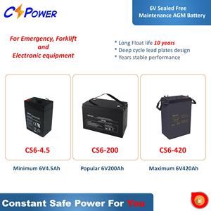 Cspower 6V 4AH kín VRLA AGM chì axit Pin cho up CS6-4 - Product Image 5