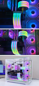 Sneeuwpop <span class=keywords><strong>3</strong></span>*8-Pins Tot 12 + 4-Pins Zwart Adresseerbare Led Verlichting Argb Kabels Pc Gpu Gaming Computer Gaming Hoesjes 5V 3pin Rgb Sync - Product Image 5