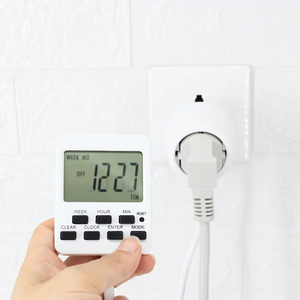 2023 Smart Digital Electronic Eu Plug Timer Eu Plug Timer Digitaal Programmeerbaar Voor Thuis